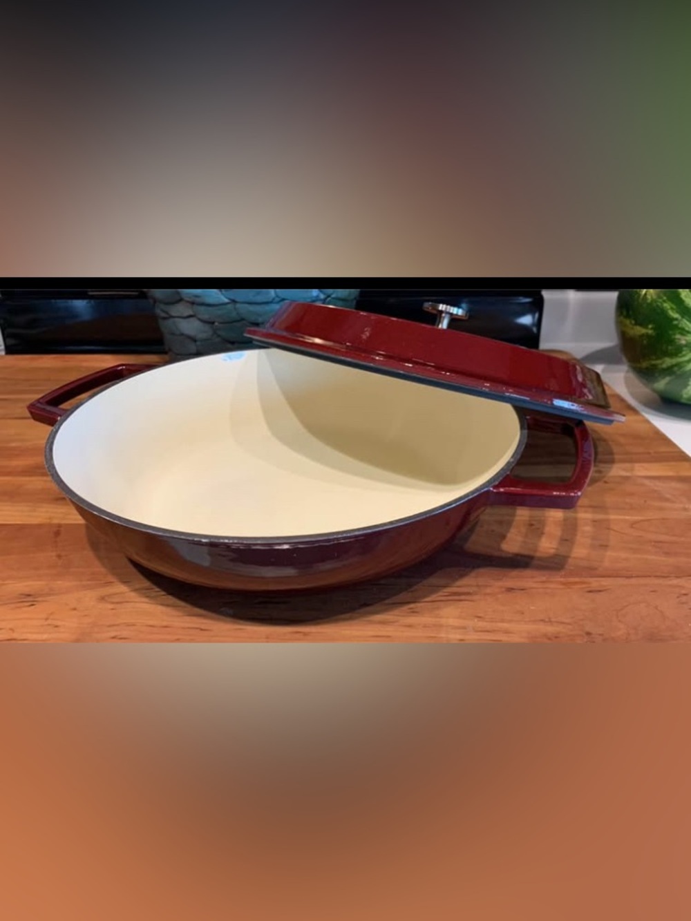 Brandani Traditional Dutch Oven 4 QT Cast Iron Made in Italy Used 1x